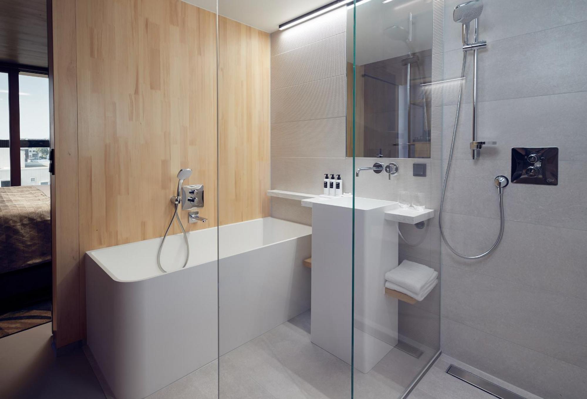 Superior Room Bath Shower & Balcony